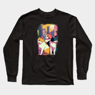 A Three Cats Long Sleeve T-Shirt